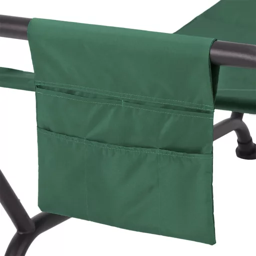 Hojdacia sieť s dvojnohým stojanom, tmavozelená