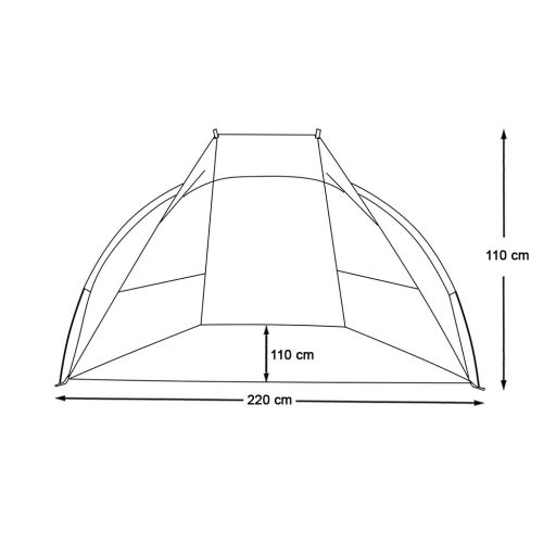  Polovičný stan 220*110*110 cm, modrý