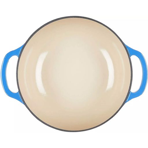 Smaltovaný liatinový hrniec s pokrievkou, 5,7 L, modrý