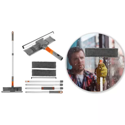 2 v 1 čistič okien s výsuvnou rukoväťou