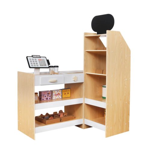  Drevený detský supermarket s doplnkami