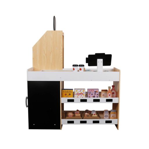  Drevený detský supermarket s doplnkami