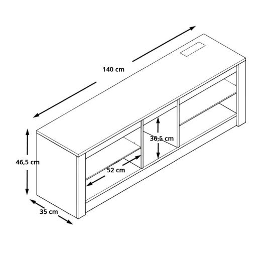 TV stojan s LED dekoratívnym osvetlením