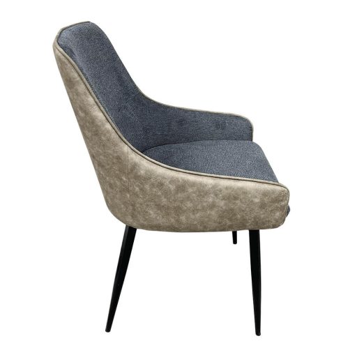 Teddy stoličky s prevrátenými farbami, béžovo-sivá/sivo-béžová, 2 ks