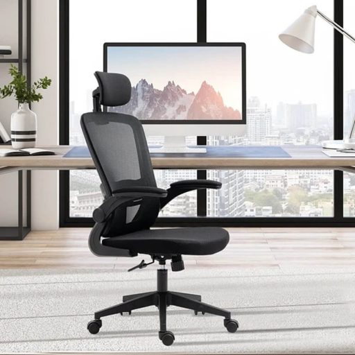 Ergonomická kancelárska stolička s bedrovou opierkou a opierkou hlavy - dostupná vo viacerých farbách