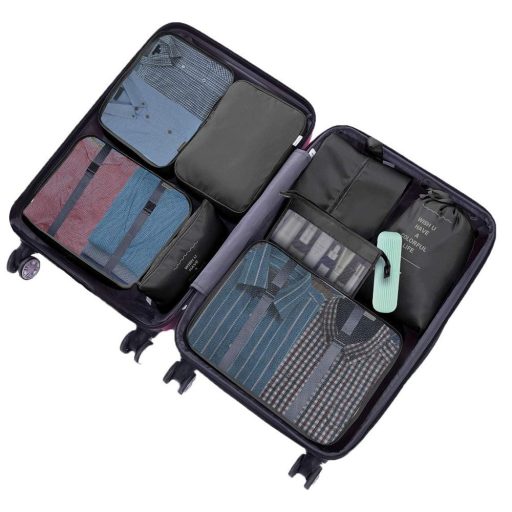 Sada organizérov do kufra, 8-dielna, čierna