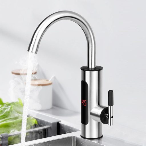 Elektrická vodovodná batéria s ohrievačom vody a spodným pripojením