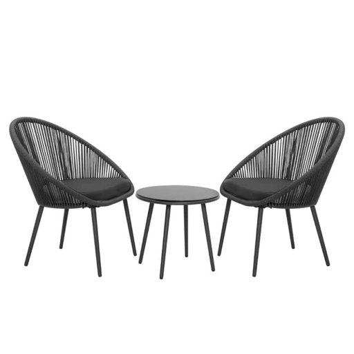 Vonkajšie/vnútorné kreslo 2 ks, s malým stolíkom