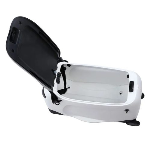 Detský kufor na kolieskach, na ktorý sa dá sadnúť