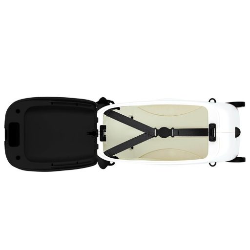 Detský kufor na kolieskach, na ktorý sa dá sadnúť