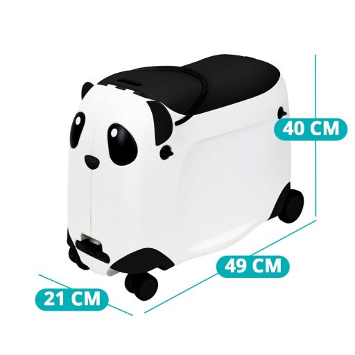 Detský kufor na kolieskach, na ktorý sa dá sadnúť