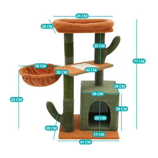Kaktusový mačací strom - odpočívadlo a ihrisko pre mačky