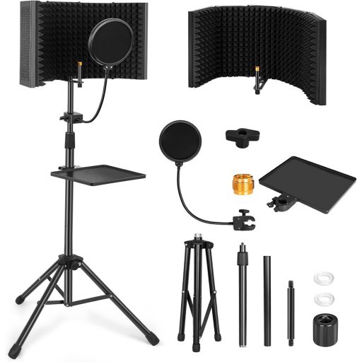 Stojan na mikrofón s panelom na potlačenie hluku