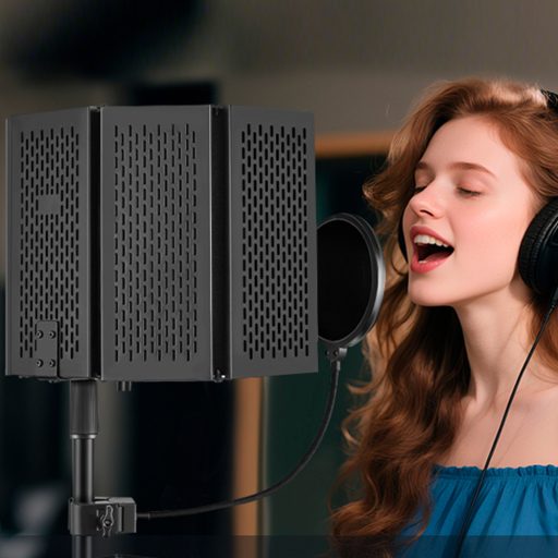 Stojan na mikrofón s panelom na potlačenie hluku