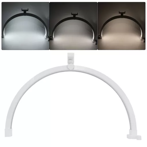 Moon, polkruhová kozmetická stolová lampa