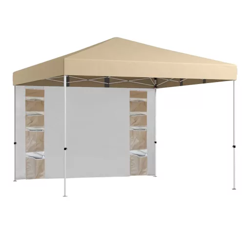 Pavilón s zadnou stenou a vreckami 3x3x2.8 m, béžový