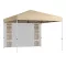 Pavilón s zadnou stenou a vreckami 3x3x2.8 m, béžový