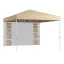 Pavilón s zadnou stenou a vreckami 3x3x2.8 m, béžový