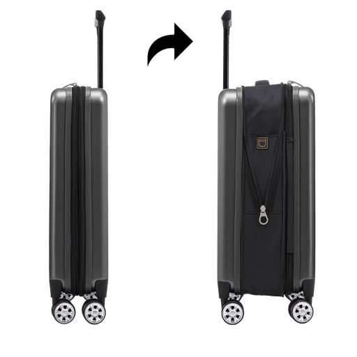 Skladací kufor, tmavošedý