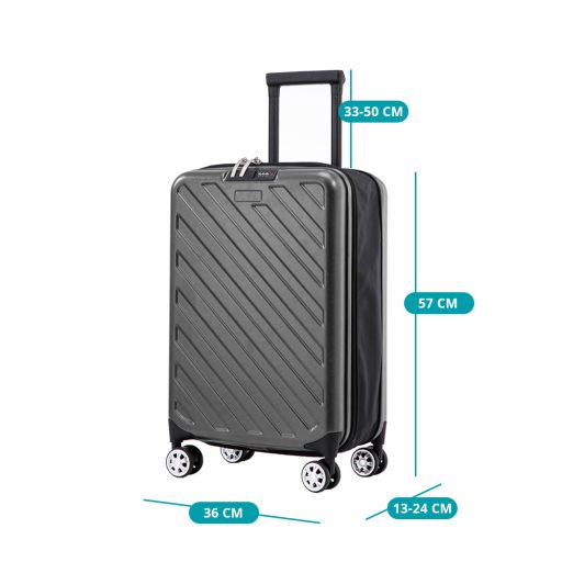 Skladací kufor, tmavošedý