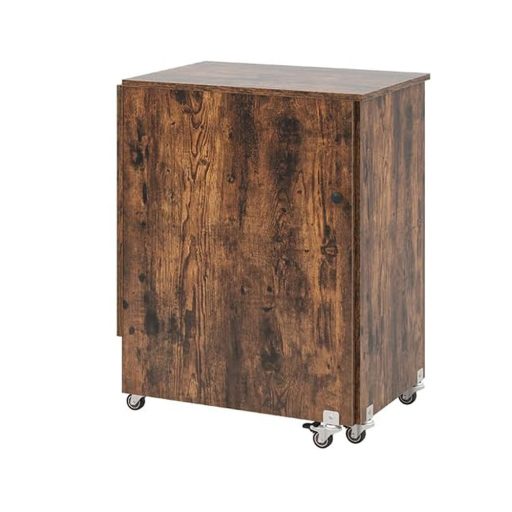 Skladací šijací stôl v rustikálnej hnedej farbe