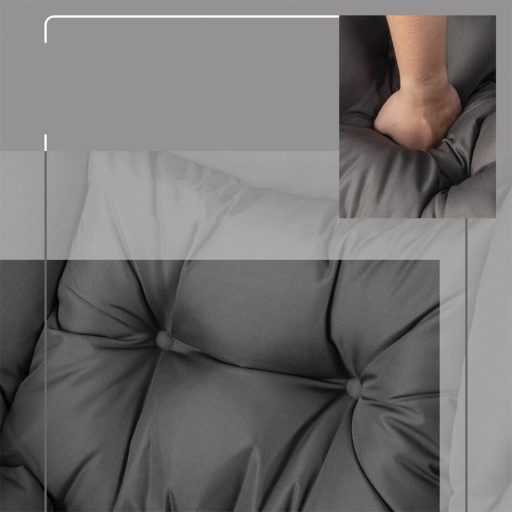 Relaxačné kreslo s podnožkou, tmavosivé