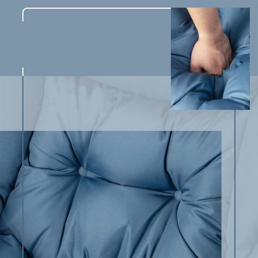 Relax kreslo s podnožkou, modré