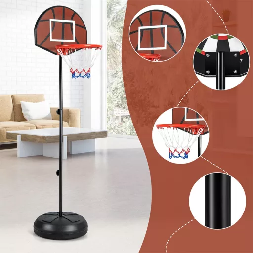 2-v-1 Basketbalový kôš s terčom