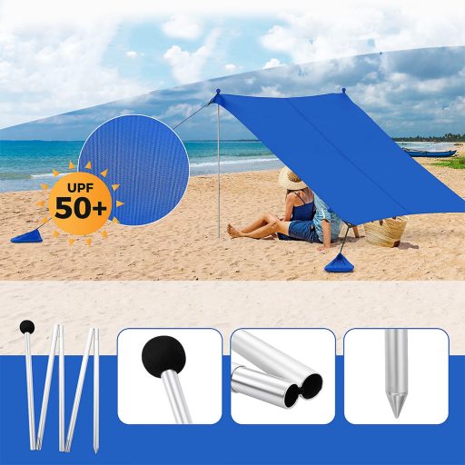 Prenosná slnečná ochrana so 4 pieskovými vakmi 3x3x2 m UV50+