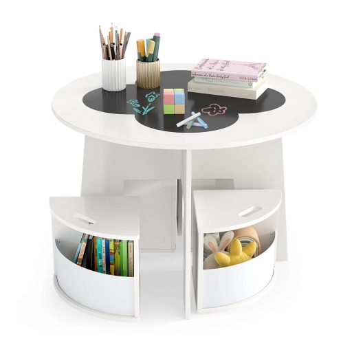 Detský stôl pre 4 osoby s úložným priestorom a písacou doskou