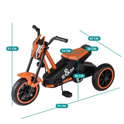 3-kolesové detské trojkolky, oranžová