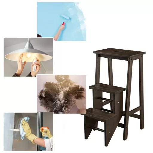 Skladací 3-stupňový stolička