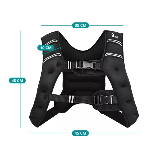 Závažná vesta s sieťovou vreckom 9 kg