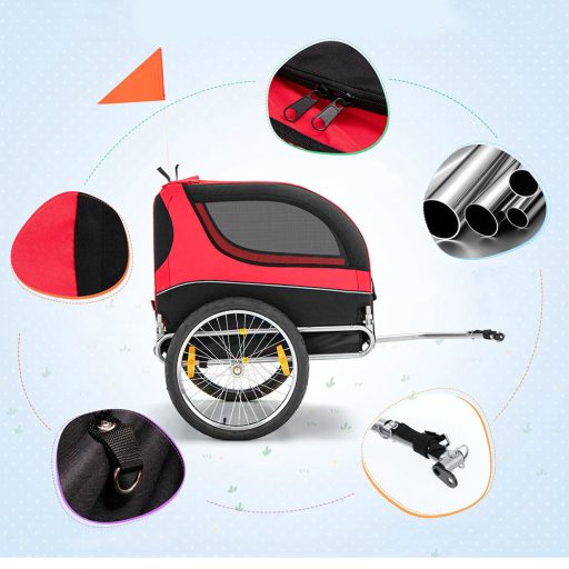 Skladací bicyklový príves pre domácich miláčikov