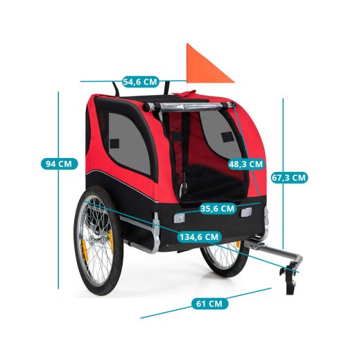 Skladací bicyklový príves pre domácich miláčikov