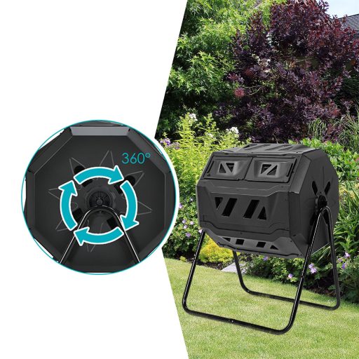 160-litrový dvojkomorový rotujúci kompostér