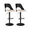 Moderný barový stoličky 2 ks, čierno-biele