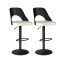 Moderný barový stoličky 2 ks, čierno-biele