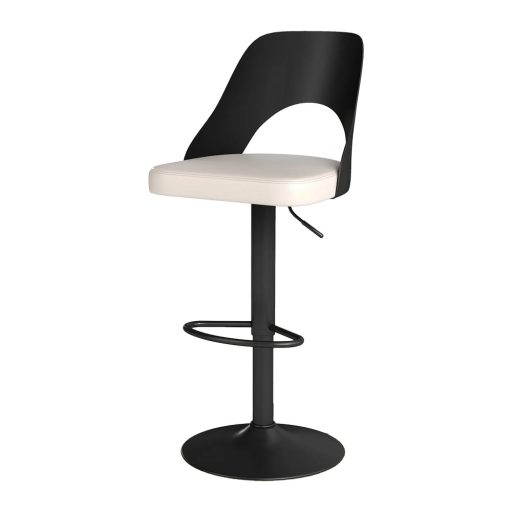 Moderný barový stoličky 2 ks, čierno-biele