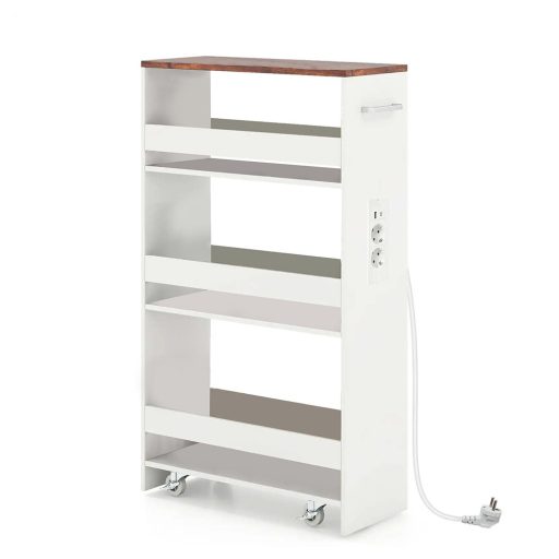 4-podlažný úložný vozík s nabíjacou stanicou