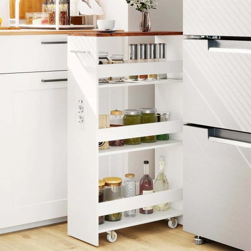 4-podlažný úložný vozík s nabíjacou stanicou