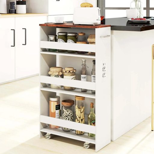 4-podlažný úložný vozík s nabíjacou stanicou