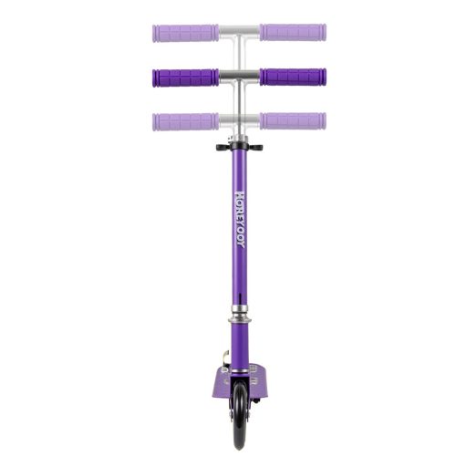 Skladacia detská kolobežka z ľahkej hliníkovej zliatiny s LED svetlami na kolesách, fialová