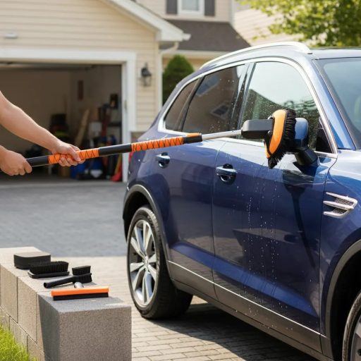Súprava teleskopických kief na čistenie auta