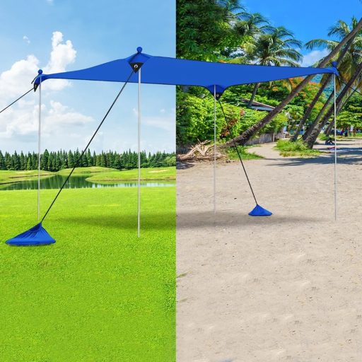 Prenosná slnečná ochrana so 4 pieskovými vakmi 2,3x2x2 m UV50+