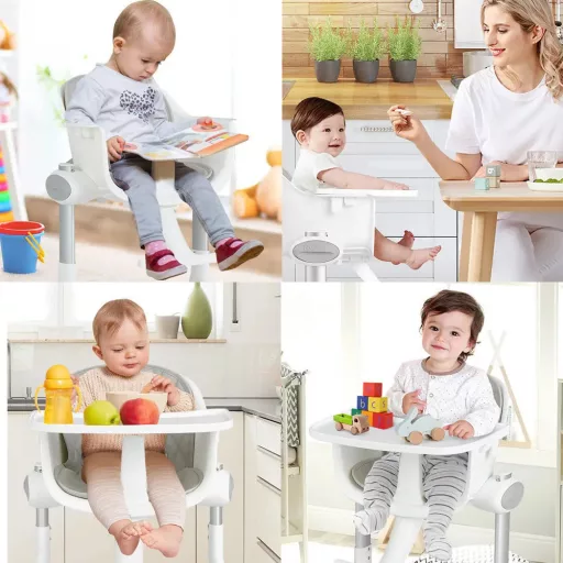 Nastaviteľná výška detskej jedálenskej stoličky