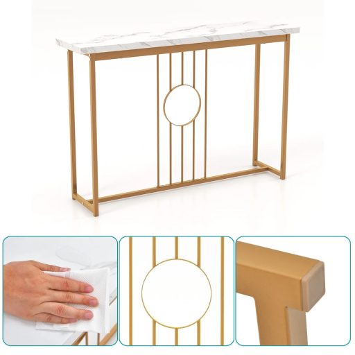 Moderná predsieňová konzola s doskou z umelého mramoru