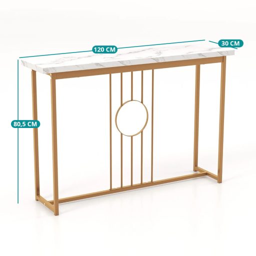 Moderná predsieňová konzola s doskou z umelého mramoru