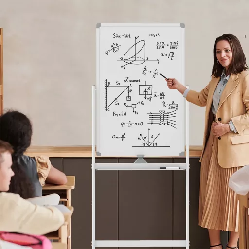 Flip Chart Biela Tabuľa s Príslušenstvom, 60 x 90 cm