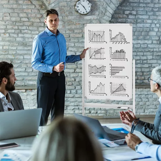 Flip Chart Biela Tabuľa s Príslušenstvom, 60 x 90 cm